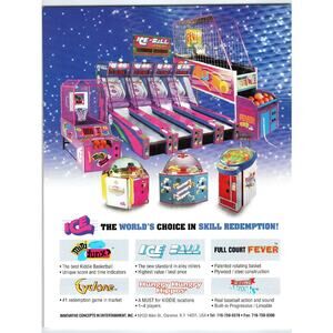 1980s ICE Skill Redemption Arcade Game Flyer by Innovative Concepts USA